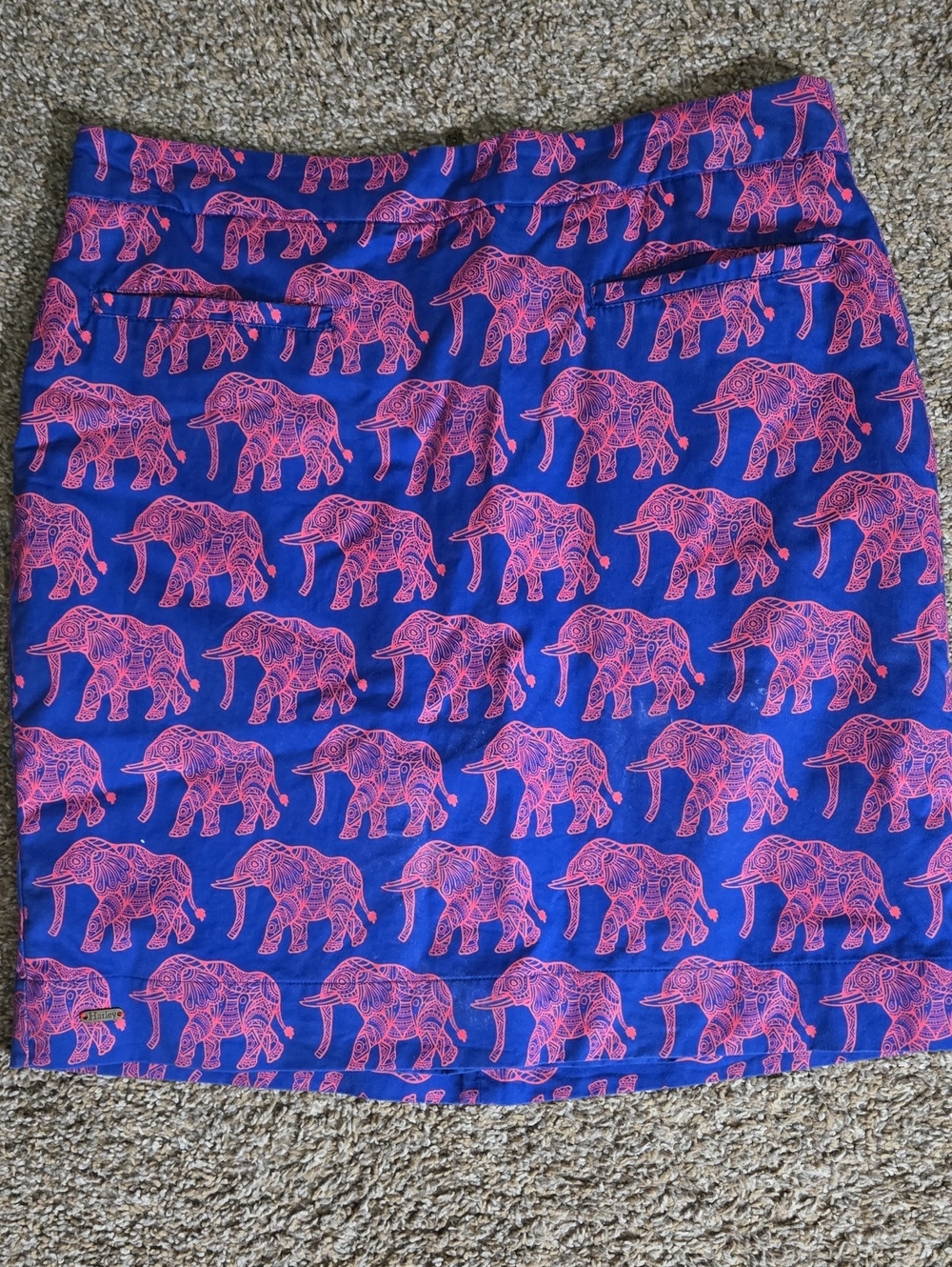 Hatley Royal Blue & Pink Skirt with Red Zip Trim